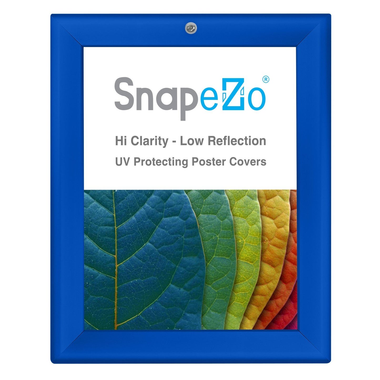 SnapeZo® 21,59 x 27,94 cm Marco a presión azul con cerradura - Perfil de 32 mm