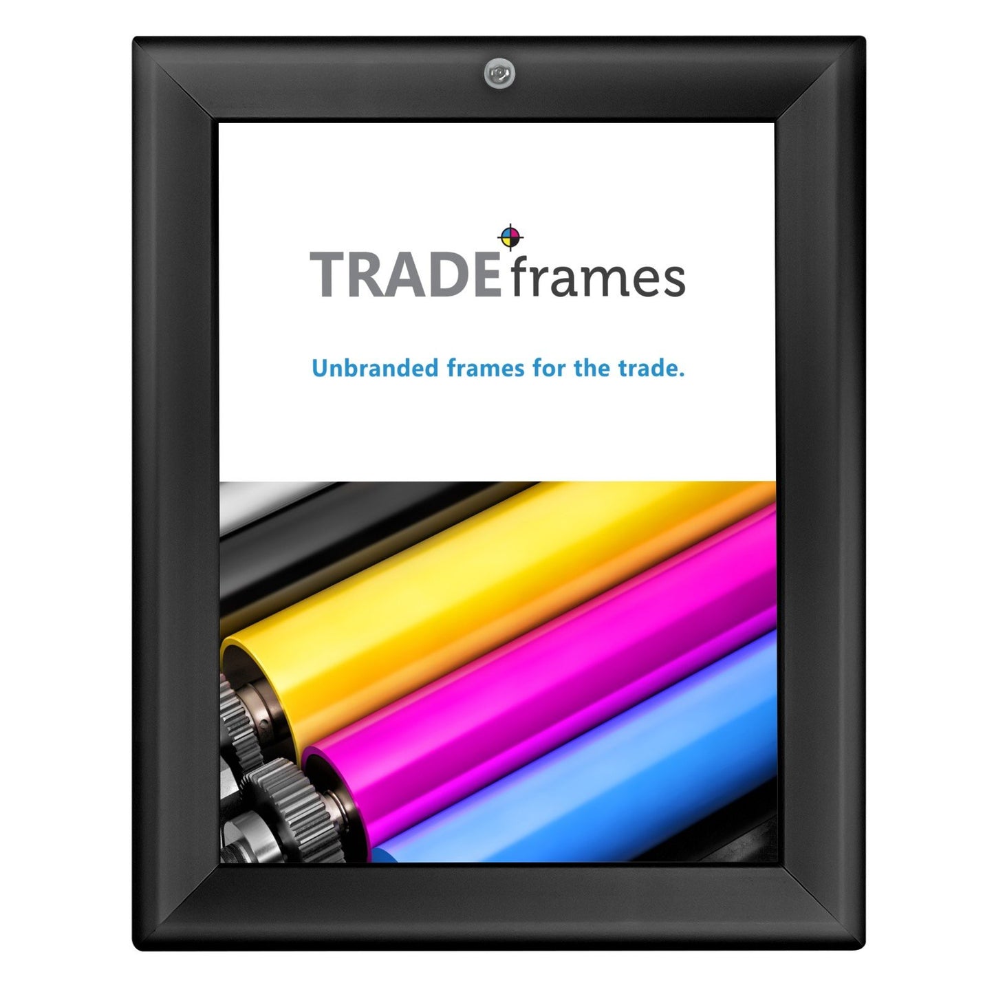 21.59 x 27.94 cm Black Lockable Snap Frame - 32MM Profile
