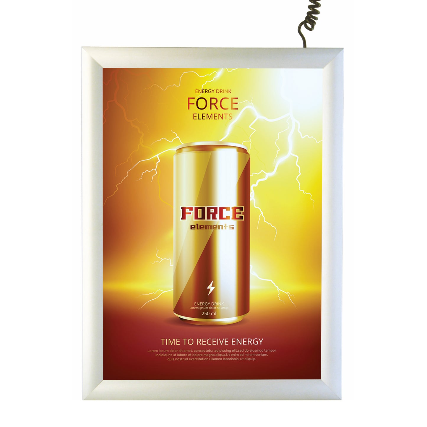 68.58 x 101.60 cm Doppelseitiger roter LED-Rahmen – 46 mm Profil
