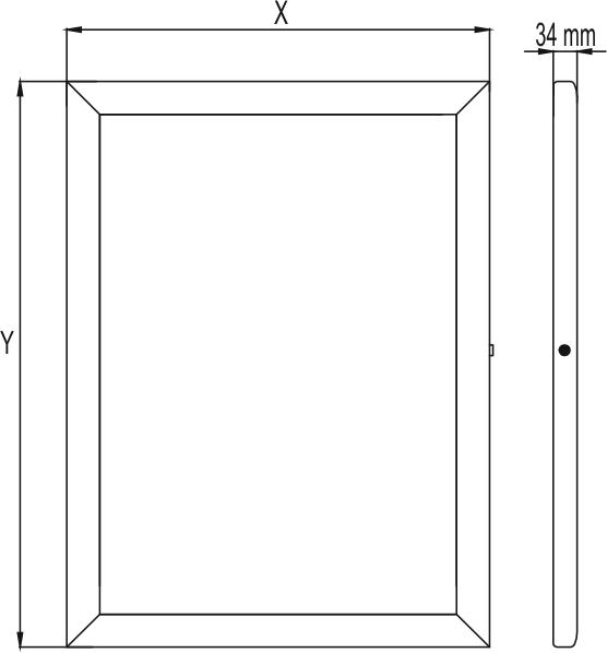 Tablero de carteles con luz LED