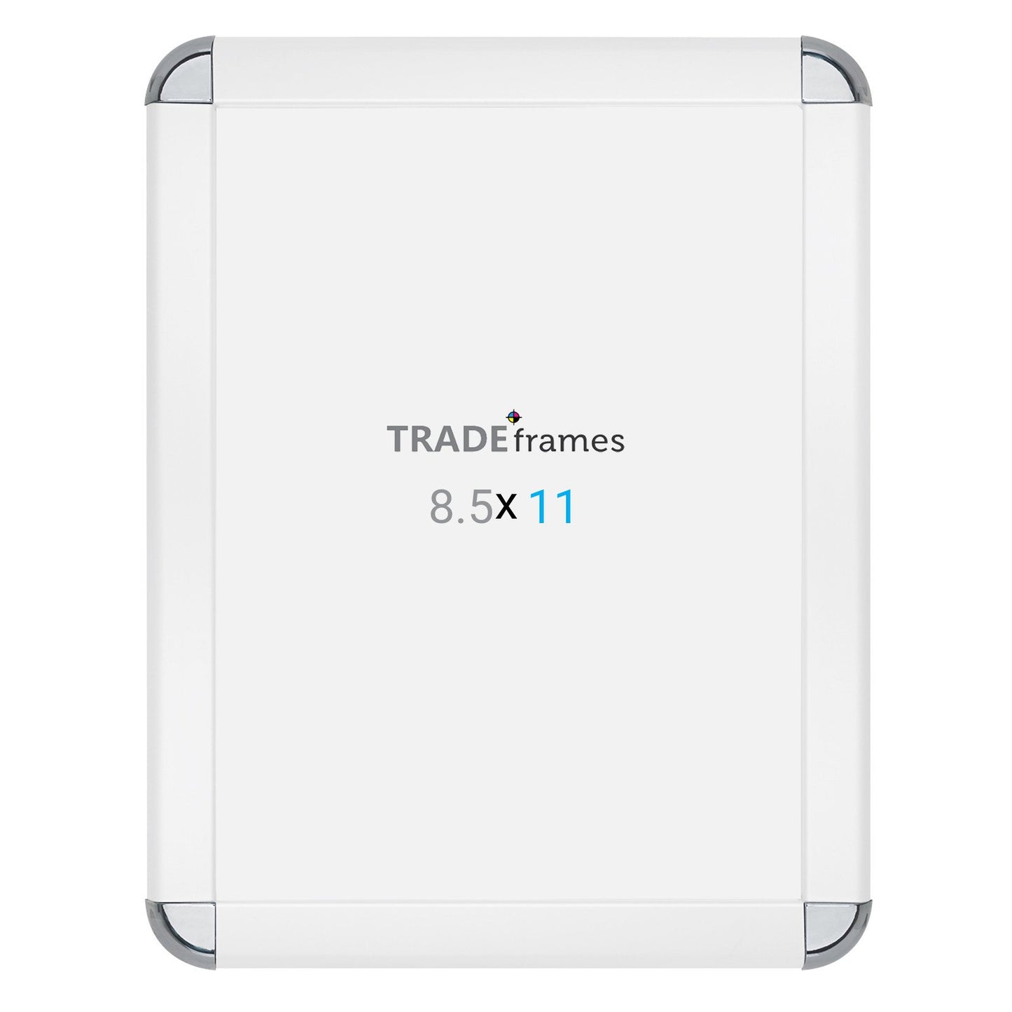 21.59 x 27.94 cm White Round-Cornered Snap Frame - 32MM Profile