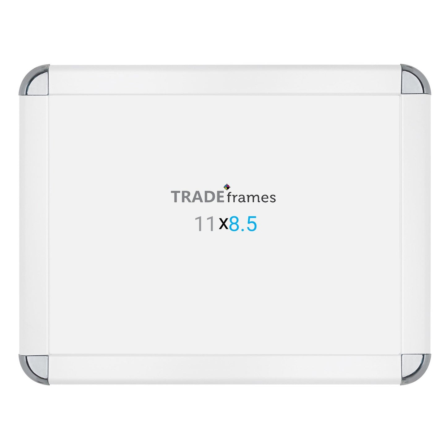 21.59 x 27.94 cm White Round-Cornered Snap Frame - 32MM Profile