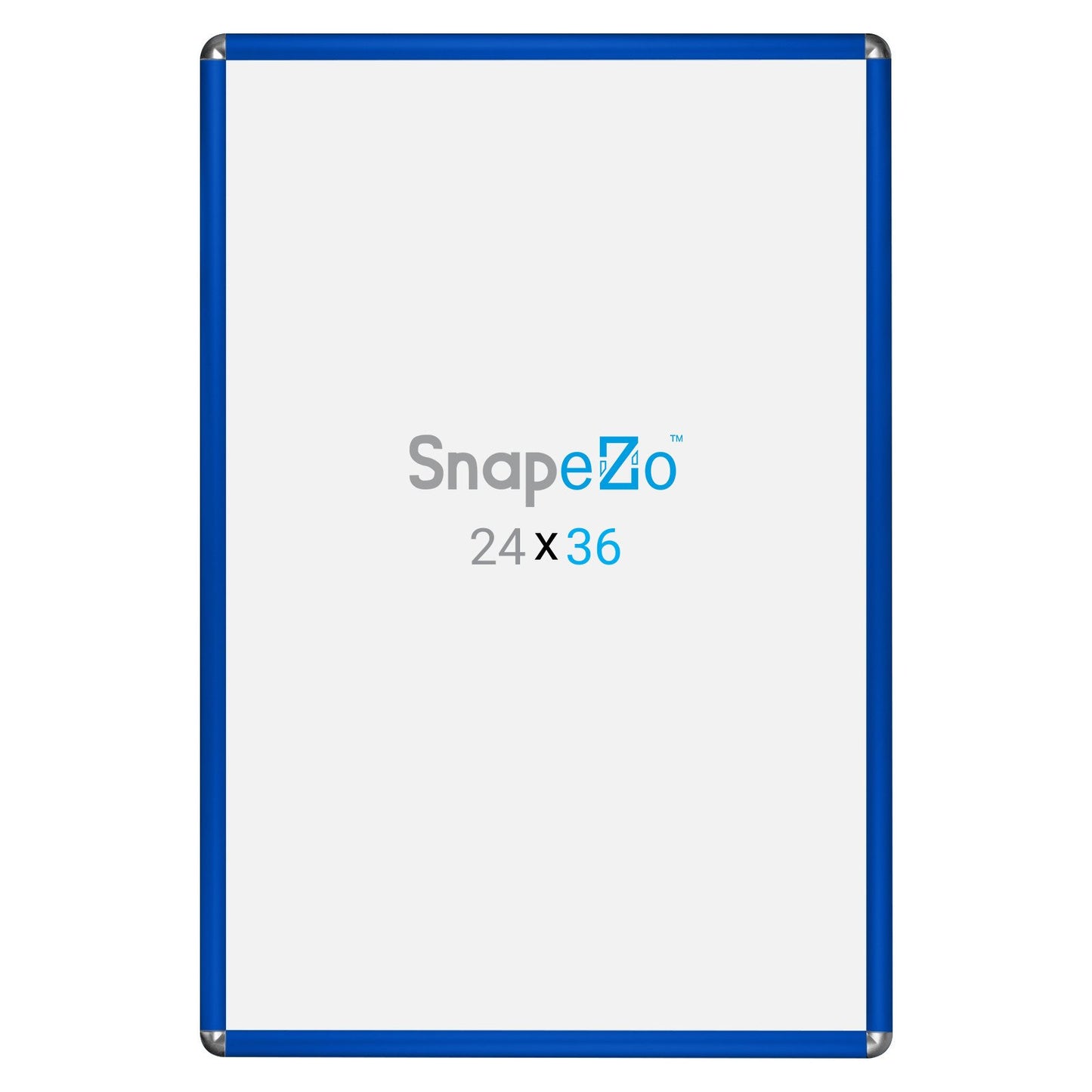 SnapeZo® 60,96 x 91,44 cm Marco a presión de esquinas redondeadas azul - Perfil de 25 mm