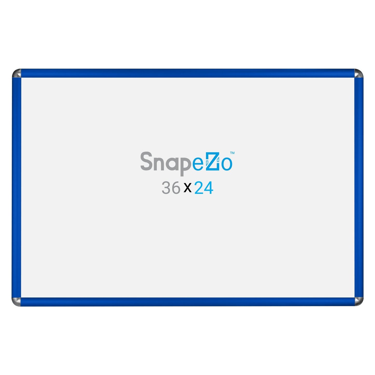SnapeZo® 60,96 x 91,44 cm Marco a presión de esquinas redondeadas azul - Perfil de 25 mm