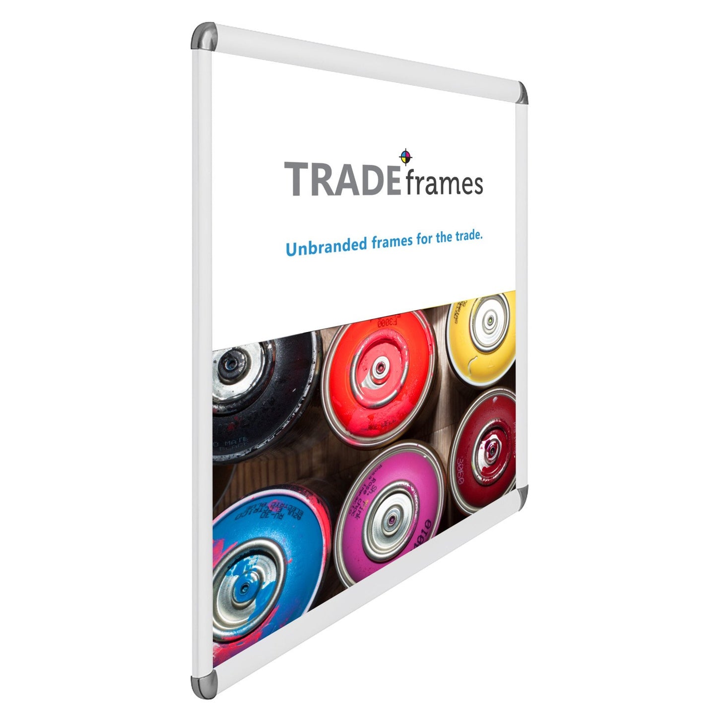 76.20 x 101.60 cm White Round-Cornered Snap Frame - 32MM Profile