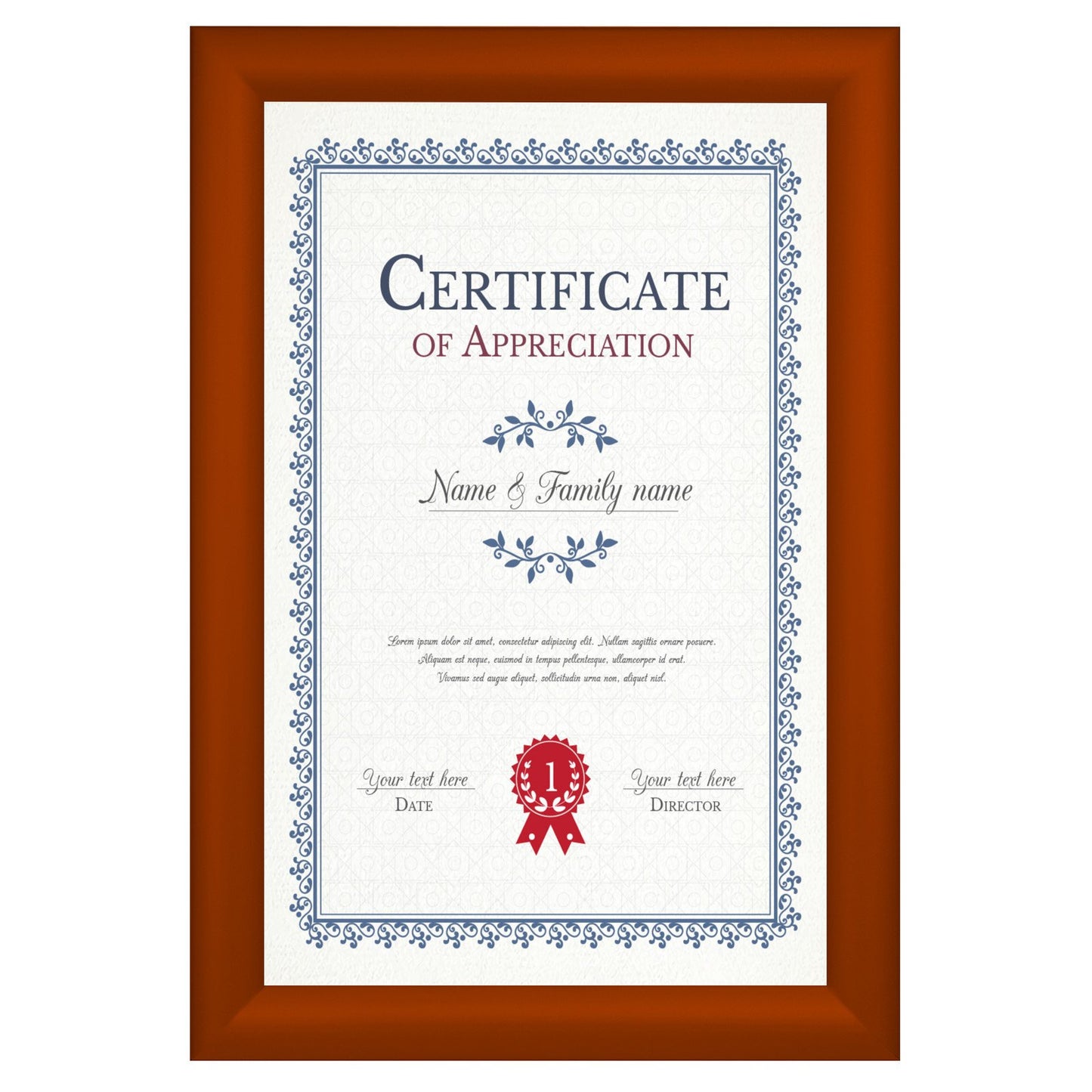 27.94 x 43.18 cm Brown Diploma Frame 30MM SnapeZo®