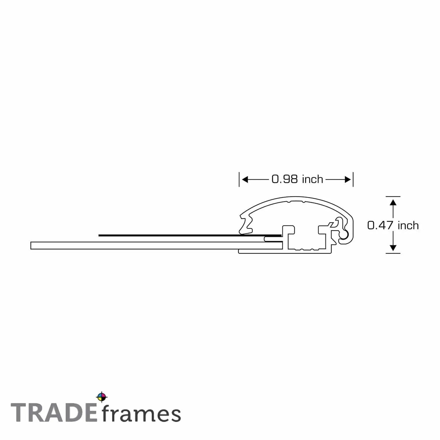 8x10 Black Snap Frame - 1" Profile - Snap Frames Direct
