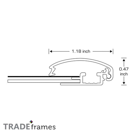 27x40 Silver Snap Frame - 1.2" Profile - Snap Frames Direct