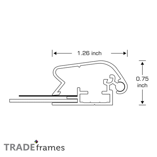 11x17 Inches Black Snap Frame - 1.25" Profile - Snap Frames Direct