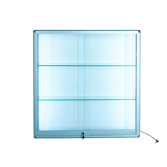 Wall Vitrine With Sliding Doors 1000x200x1000 mm