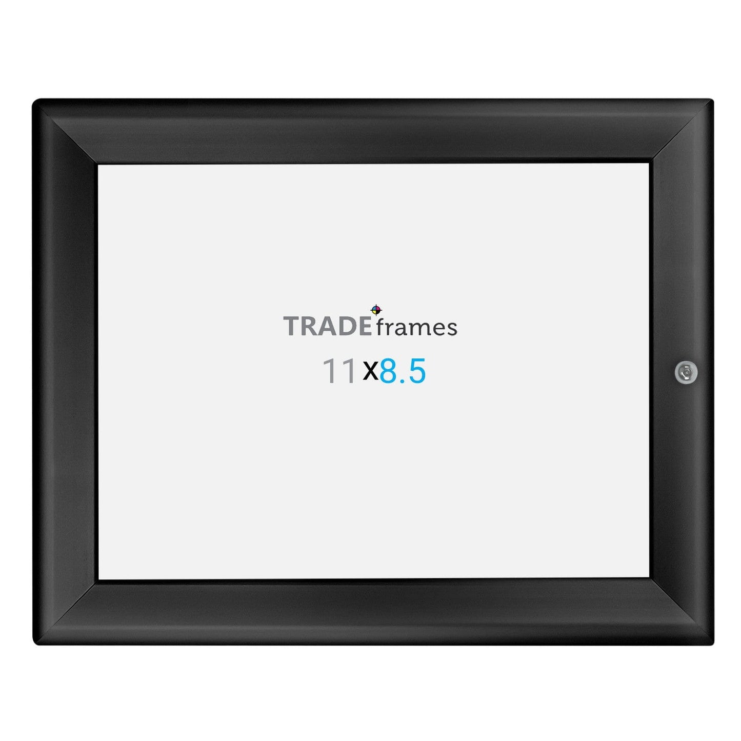 8.5x11 Black TRADEframe Locking - 1.25" Profile - Snap Frames Direct