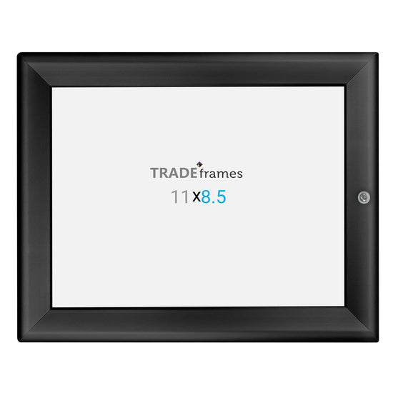 8.5x11 Black TRADEframe Locking - 1.25" Profile - Snap Frames Direct