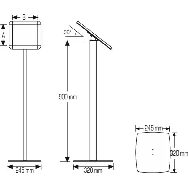 Single Leg A4 Infoboard A4 LED