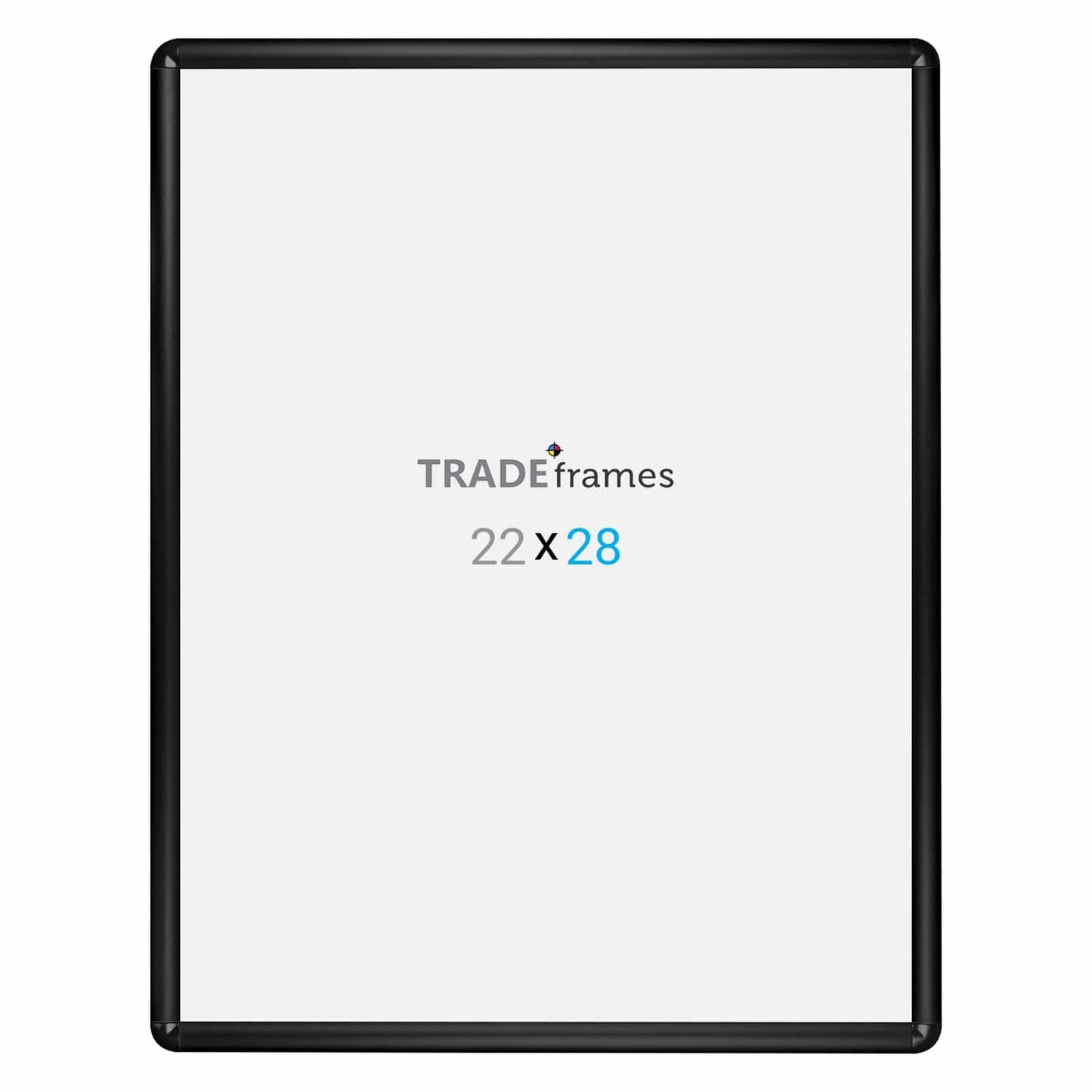 22x28 Black TRADEframe Round-Cornered - 1" Profile - Snap Frames Direct