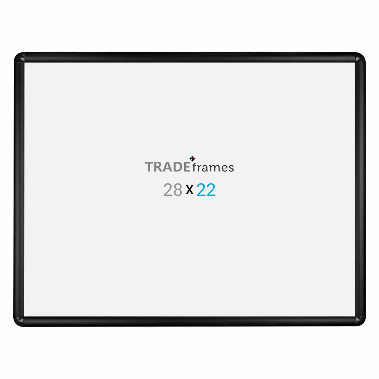 22x28 Black TRADEframe Round-Cornered - 1" Profile - Snap Frames Direct