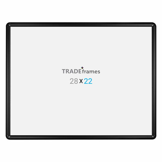 22x28 Black TRADEframe Round-Cornered - 1" Profile - Snap Frames Direct