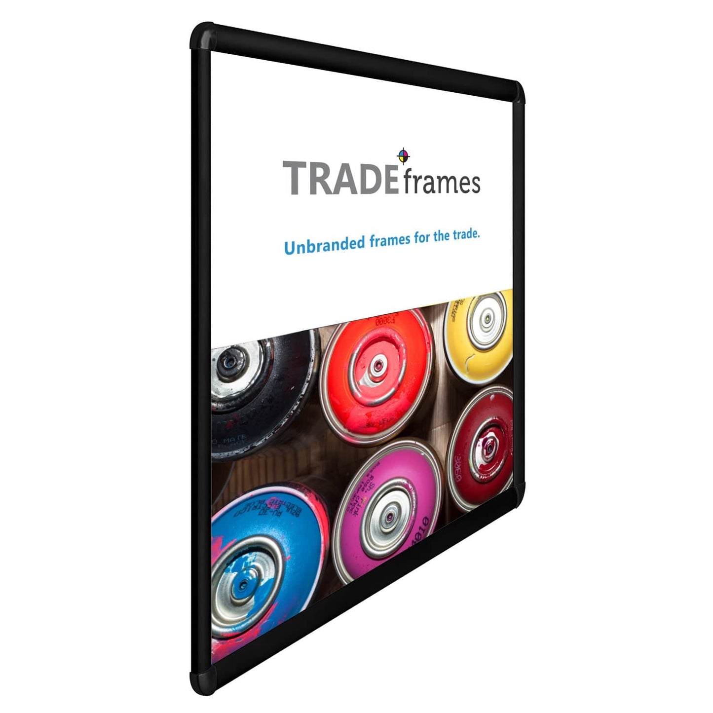 18x24 Black TRADEframe Round-Cornered - 1" Profile - Snap Frames Direct