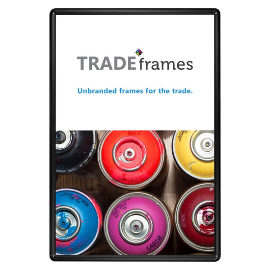 20x30 Black TRADEframe Round-Cornered - 1" Profile - Snap Frames Direct
