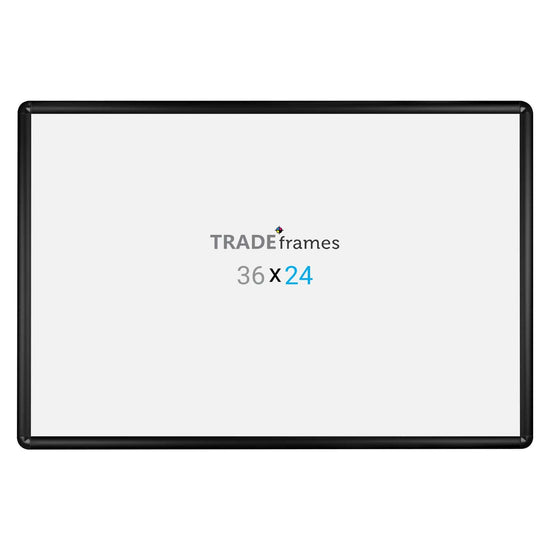 24x36 Black TRADEframe Round-Cornered - 1" Profile - Snap Frames Direct