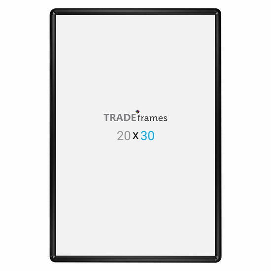 20x30 Black TRADEframe Round-Cornered - 1" Profile - Snap Frames Direct