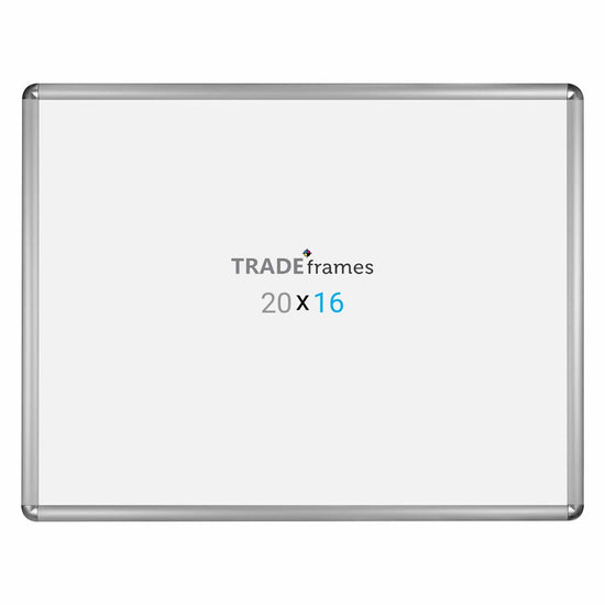 16x20 Silver TRADEframe Round-Cornered - 1" Profile - Snap Frames Direct