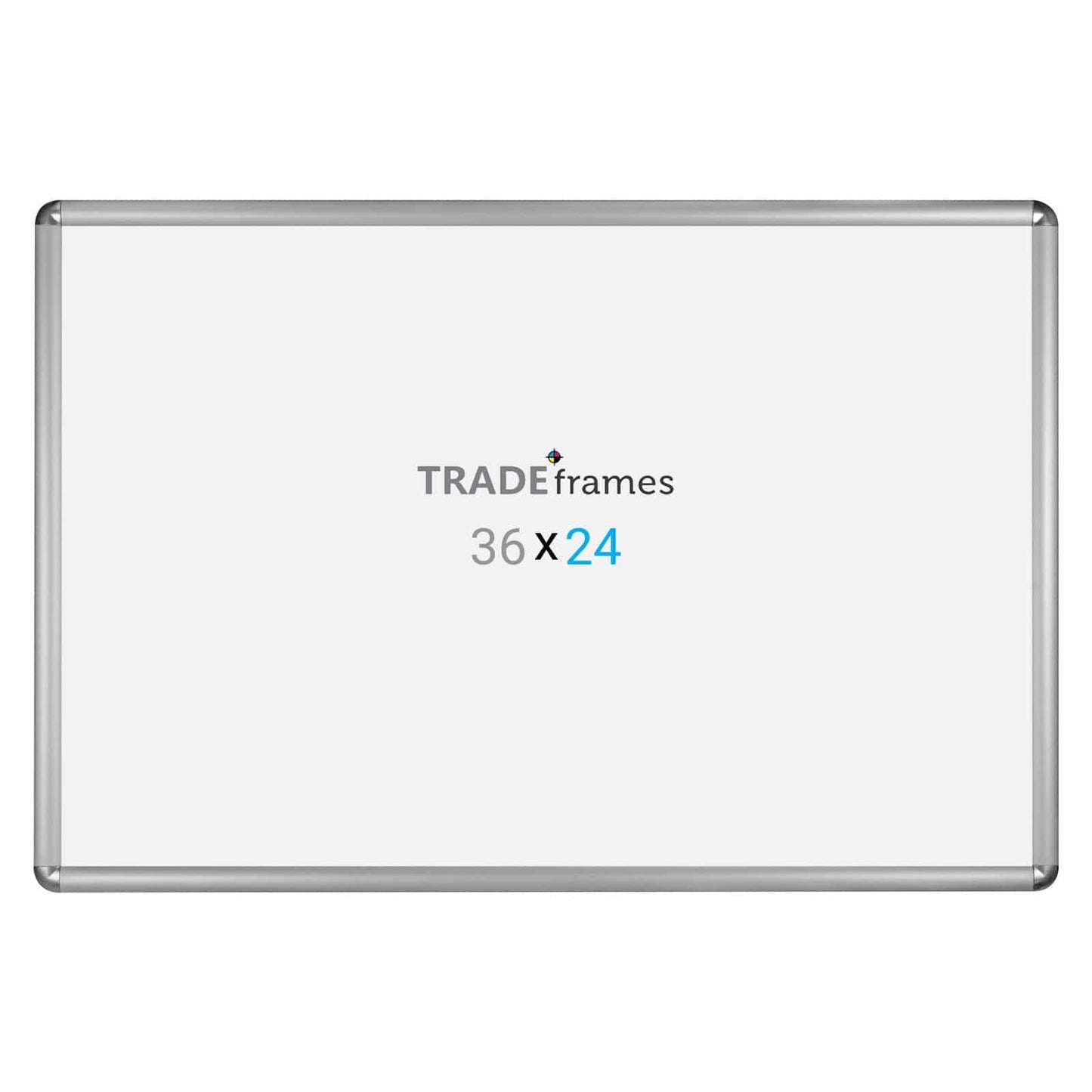 24x36 Silver TRADEframe Round-Cornered - 1" Profile - Snap Frames Direct