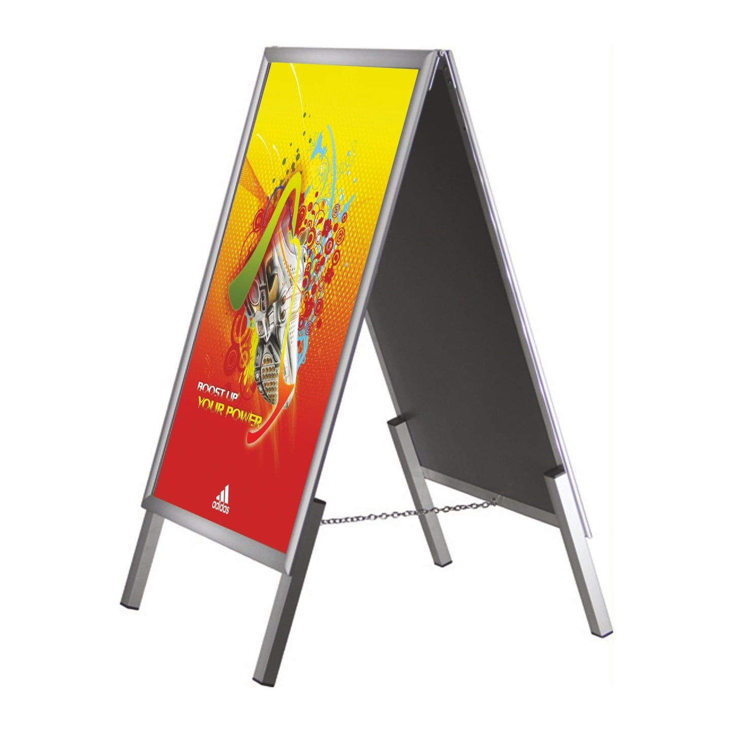 20x40 Silver Poster Sidewalk Sign 1" Profile - Snap Frames Direct