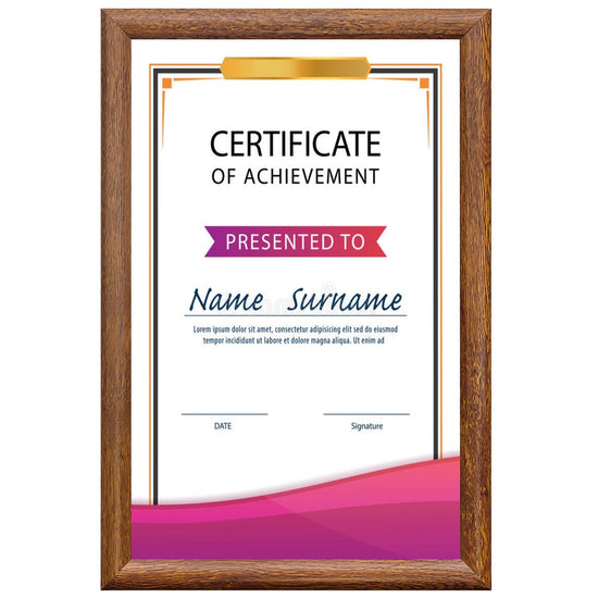 27.94 x 43.18 cm Dark Wood Diploma Frame 25MM SnapeZo®