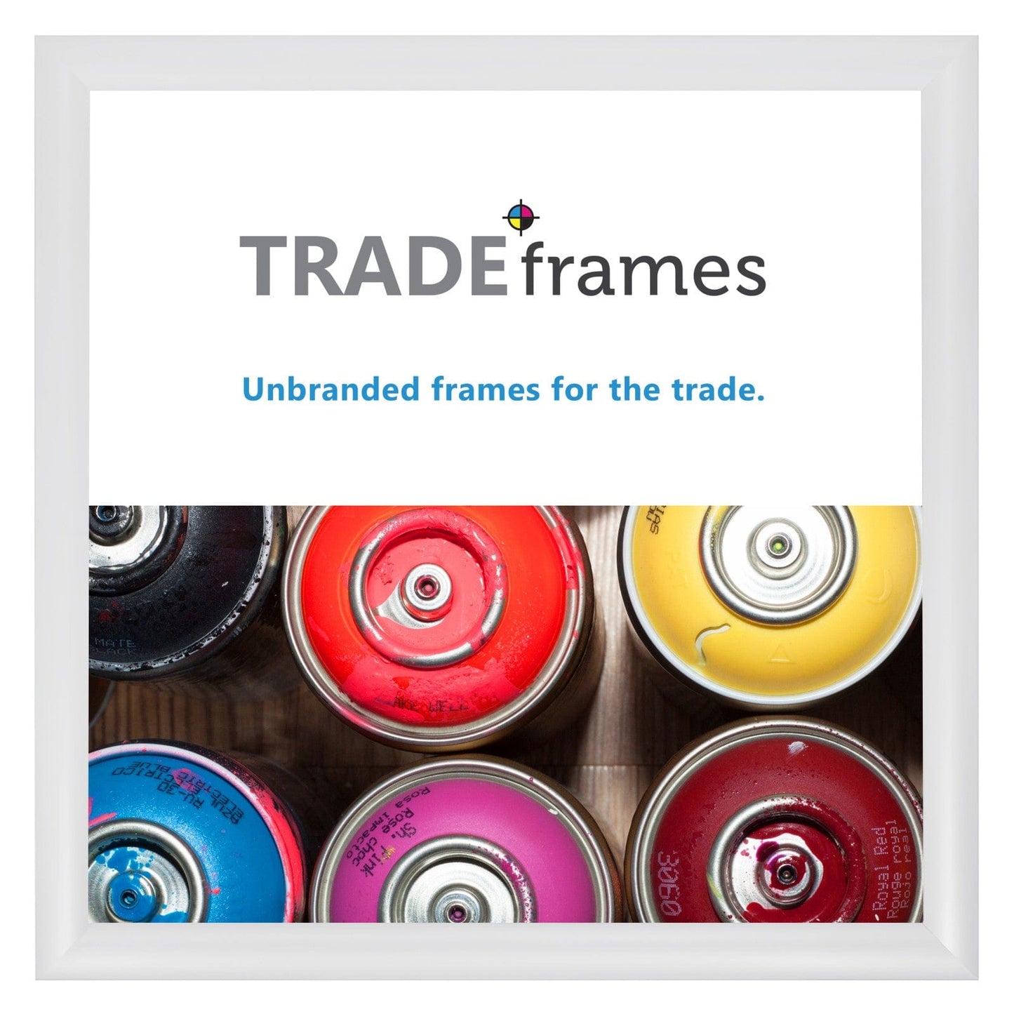 16x16 TRADEframe White Snap Frame 16x16 - 1.2 inch profile - Snap Frames Direct