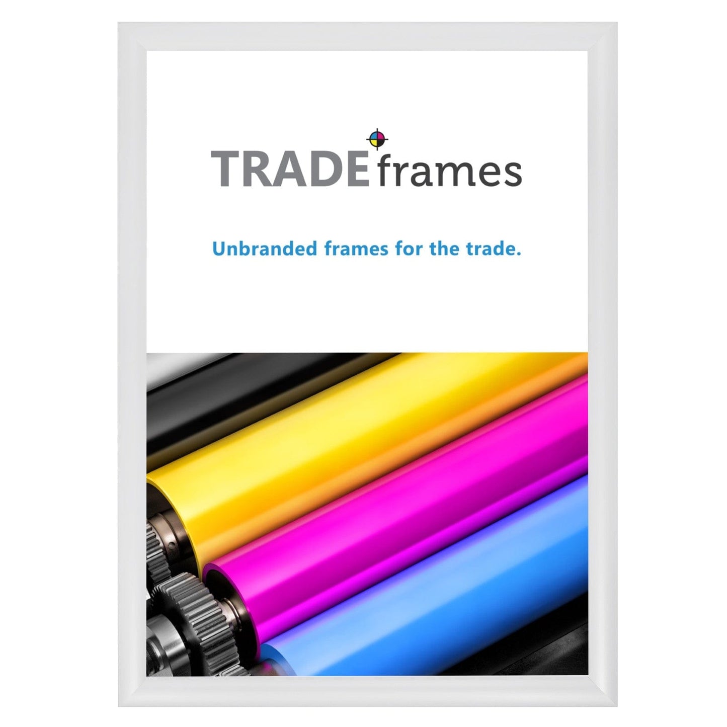 17x23 TRADEframe White Snap Frame 17x23 - 1.2 inch profile - Snap Frames Direct