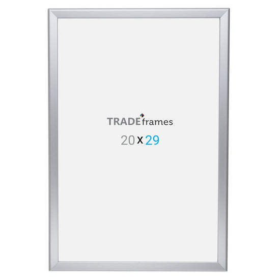 20x29 Inches Silver Snap Frame - 1.25" Profile - Snap Frames Direct