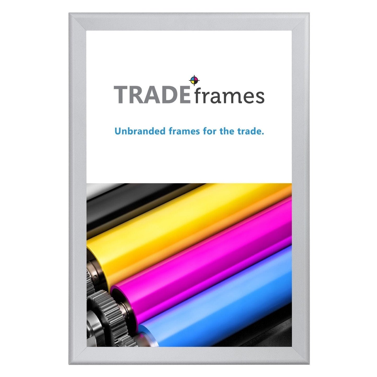 Silver snap frame poster size 24X36 - 1.4 inch profile - Snap Frames Direct