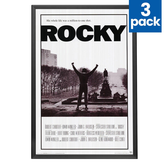 3 Case Pack of Black 27x41 Movie Poster Frame - 1.25" Profile