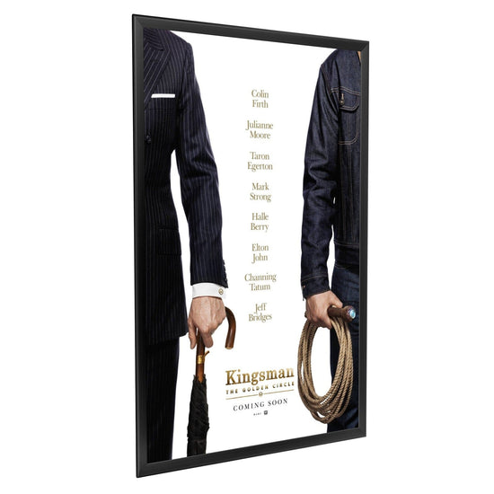 27x40 Black Movie Poster Frame 1.25 Inch - Snap Frames Direct