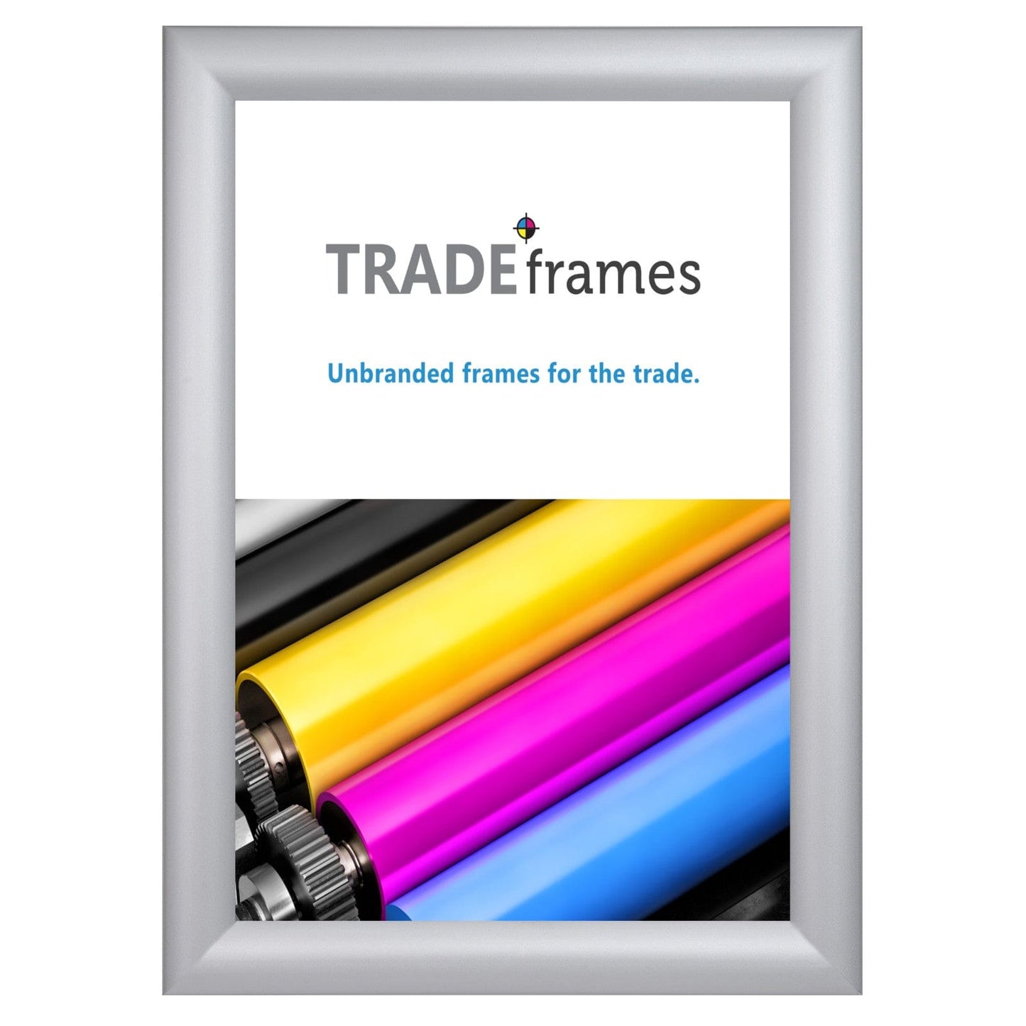8.5x11 Silver TRADEframe Snap Frame - 1.2" Profile - Snap Frames Direct