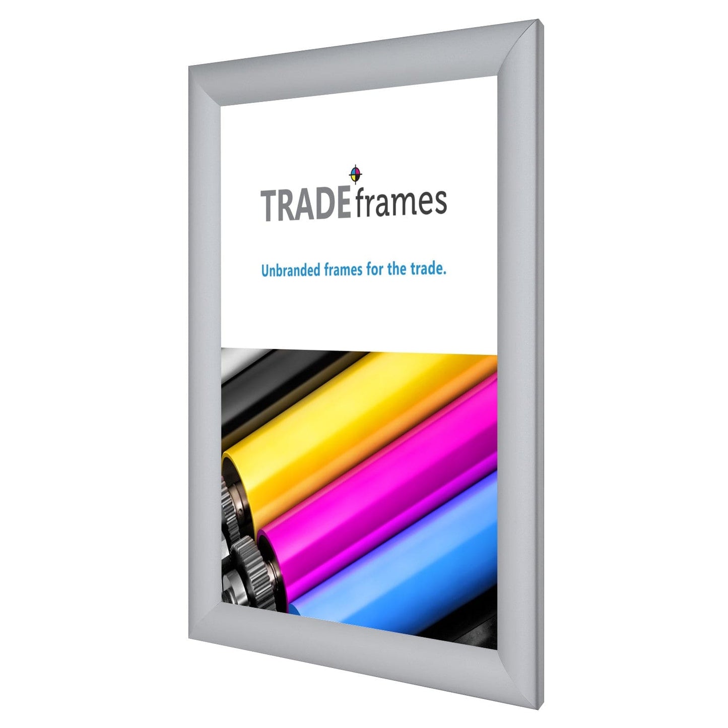 8.5x11 Silver TRADEframe Snap Frame - 1.2" Profile - Snap Frames Direct