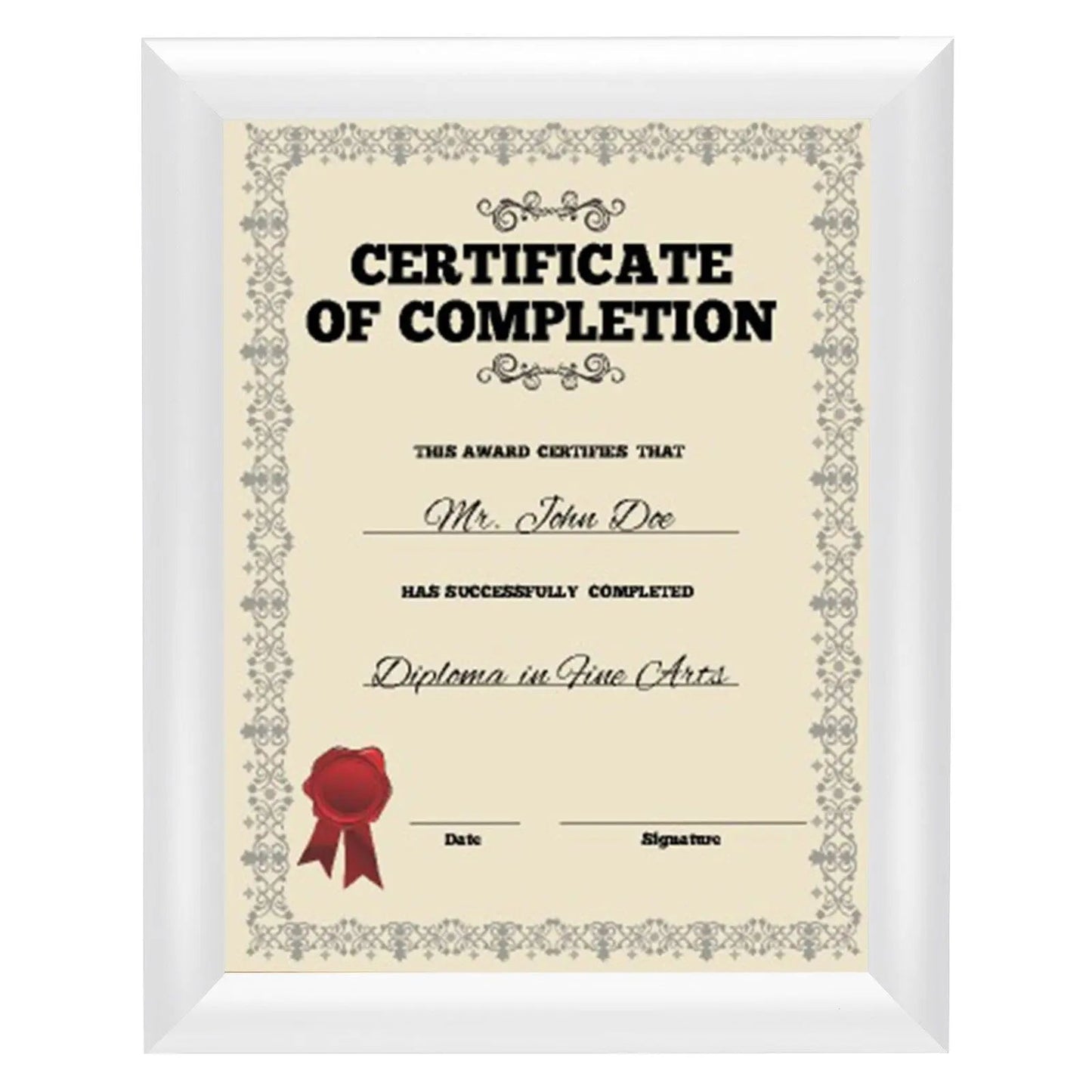 8.5x11 White Snap Frame - 1" Profile - Snap Frames Direct