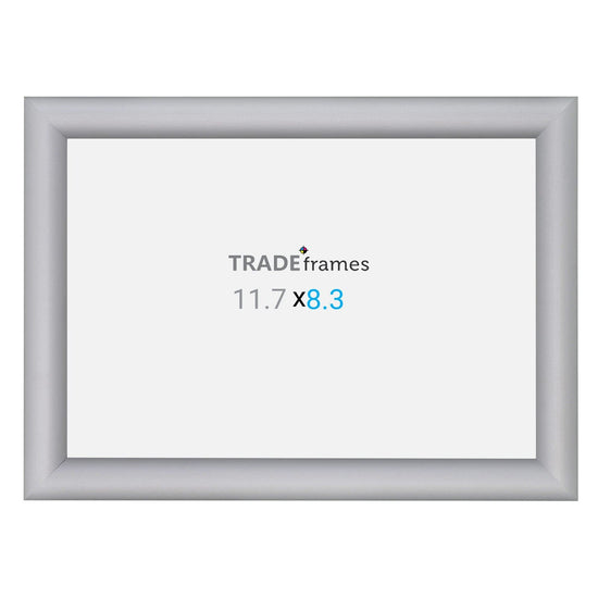 A4 Silver Snap Frame - 1" Profile - Snap Frames Direct