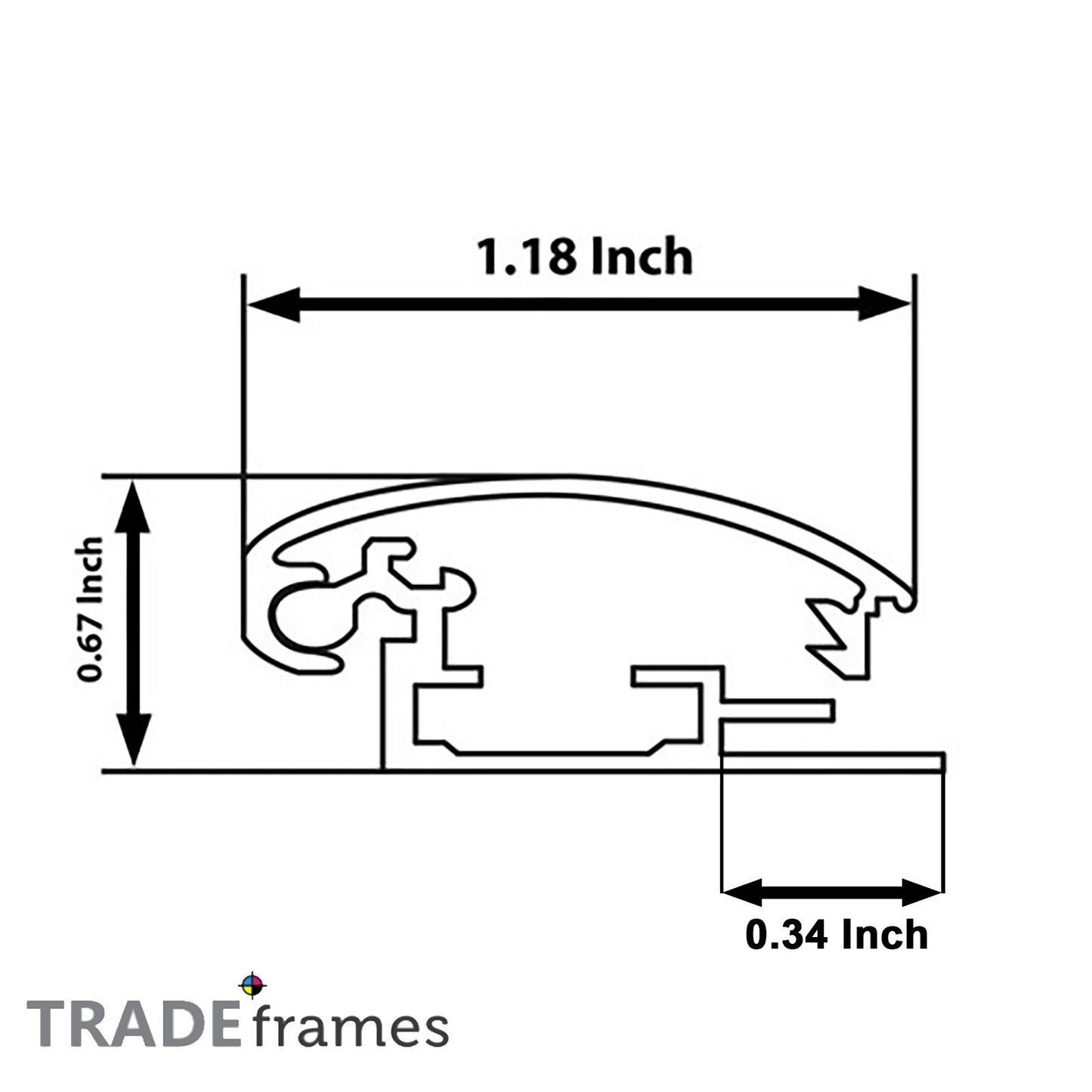 21.59 x 35.56 cm Silver Snap Frame - 30MM Profile