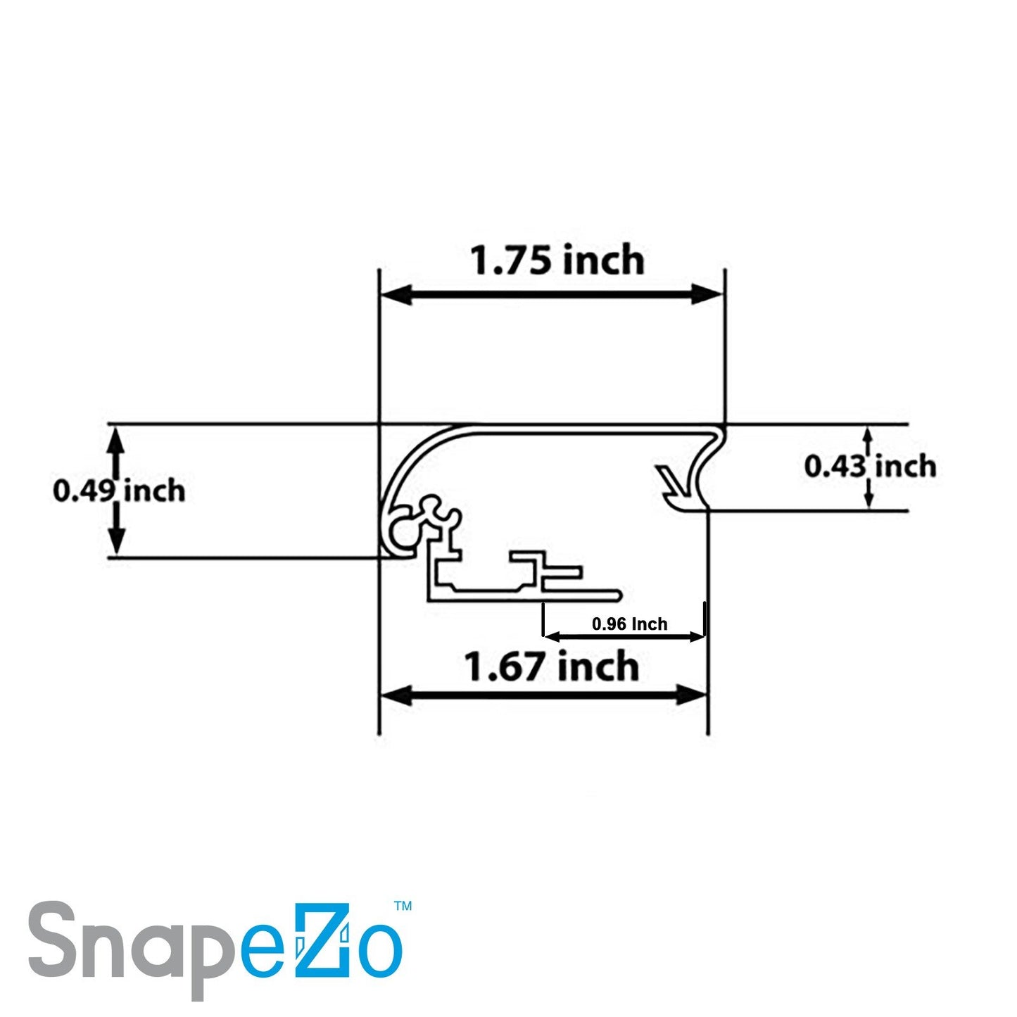 A0 (118.9 x 84.1 cm) Blue Poster Frame 44MM SnapeZo®