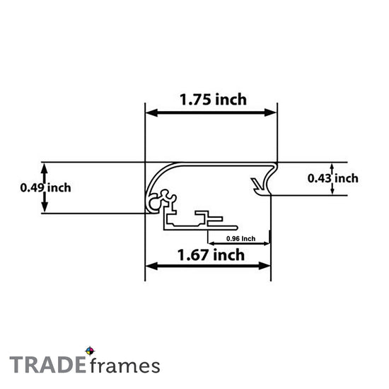 30x40 Schwarzer Filmplakatrahmen 44MM