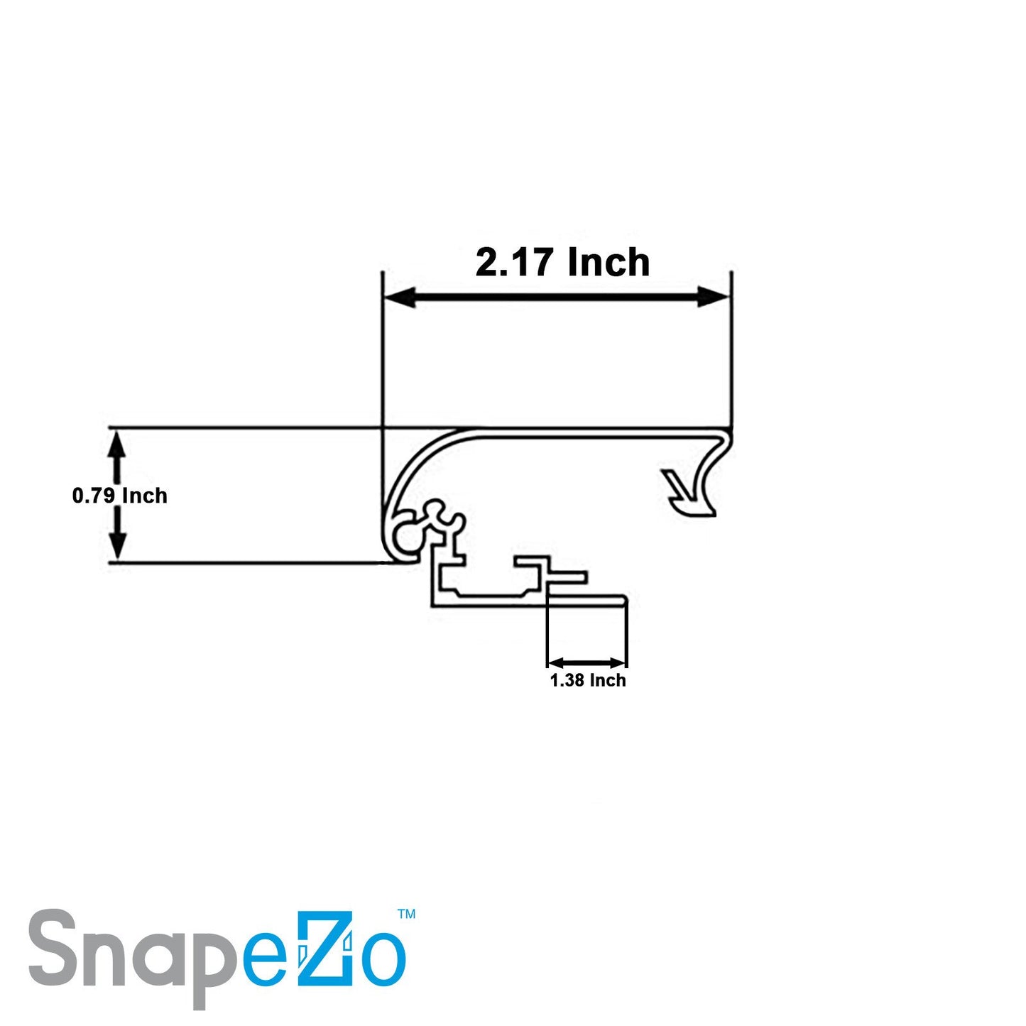 60.96 x 91.44 cm Silber Film Poster Frame 55mm Snapezo®