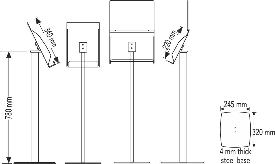 Soporte de folleto de acrílico