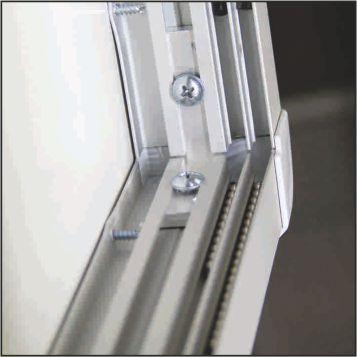 Ball Bearing Sliding Door Noticeboard - Magnetic