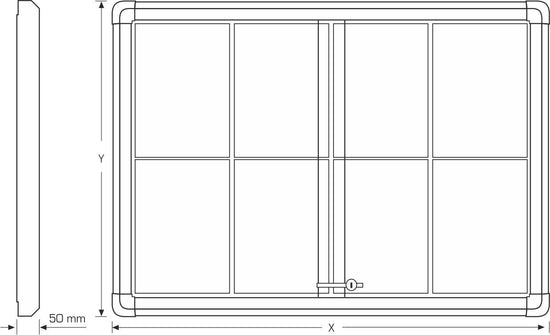 Ball Bearing Sliding Door Noticeboard - Magnetic