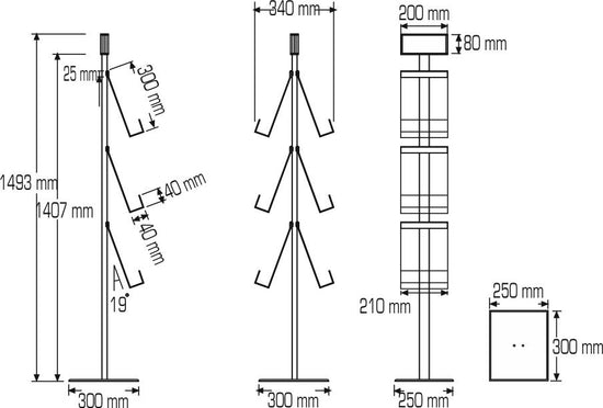 Pyramid Brochure Stand