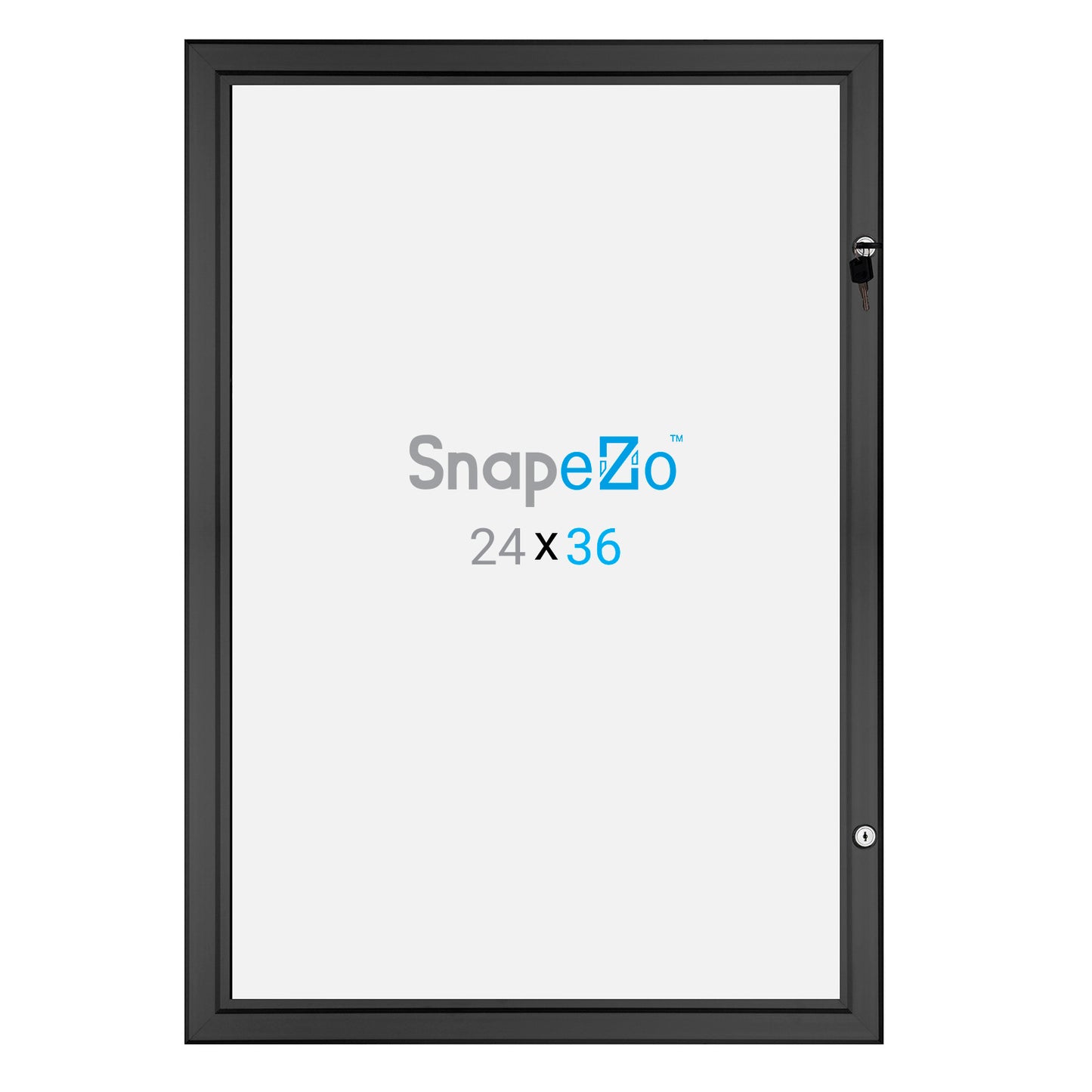 60.96 x 91.44 cm schwarze Posterhülle – 45 mm breites Profil