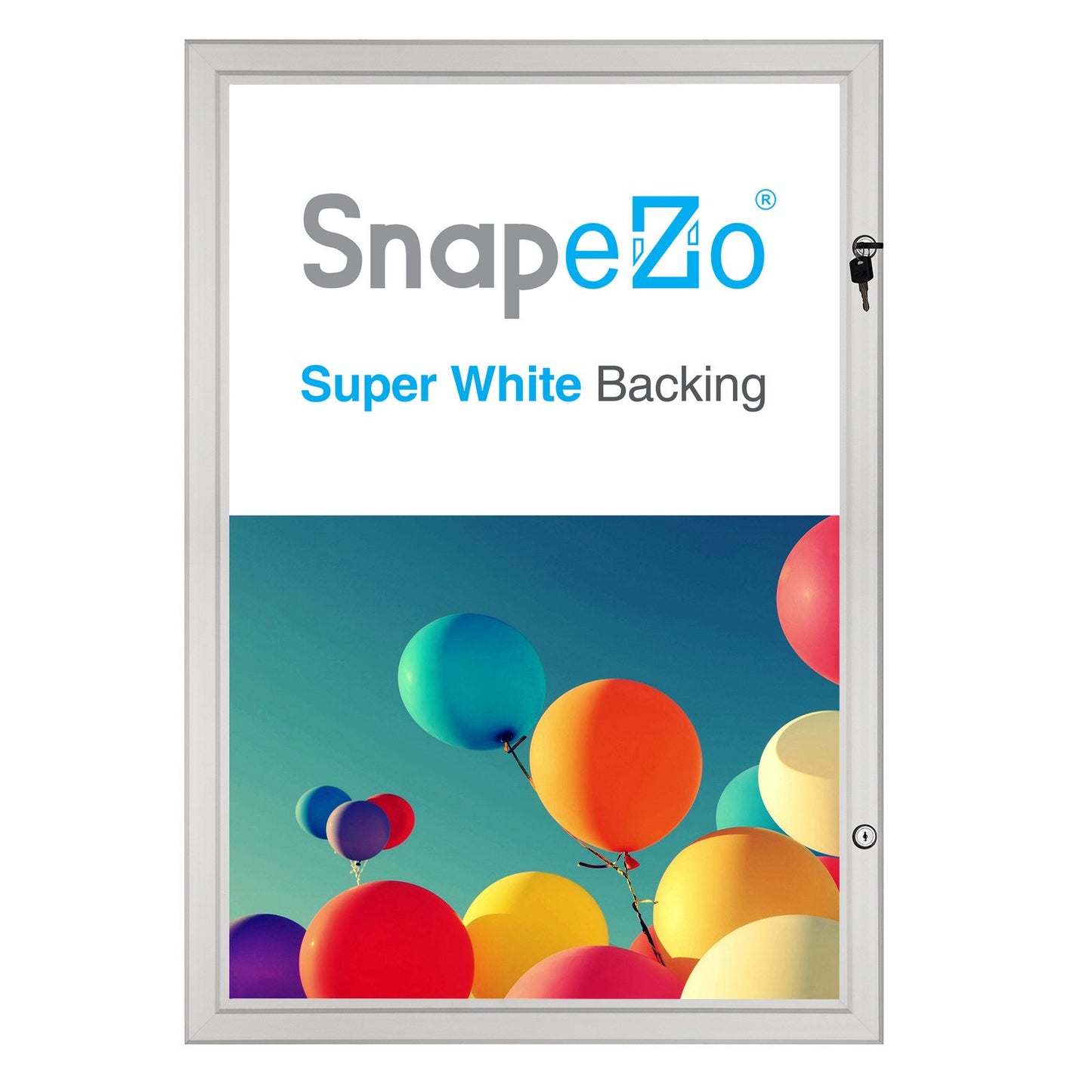 27.94 x 43.18 cm Silver Poster Case 45MM SnapeZo®