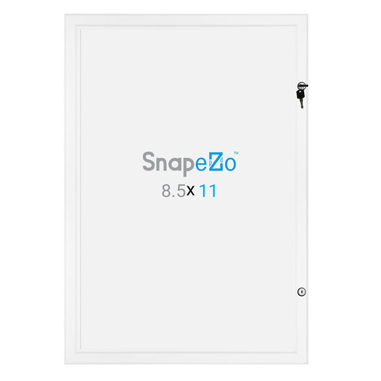 21.59 x 27.94 cm White Poster Case 45MM SnapeZo®