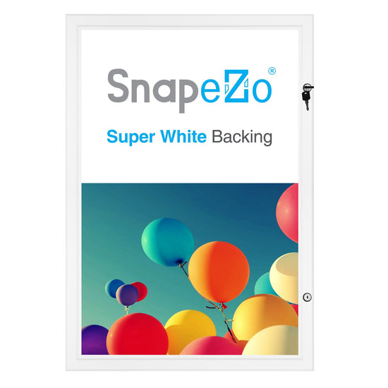 27.94 x 43.18 cm White Poster Case 45MM SnapeZo®